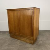 50s sliding door sideboard, wood, vintage