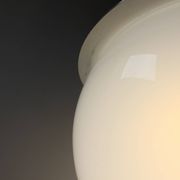 Space age glass and chrome ball suspension