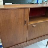 Scandinavian wooden high sideboard – 1960s