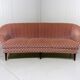 Pink velour rounded sofa 1950’s