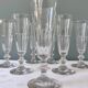 7 flûtes à champagne en cristal Baccarat