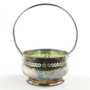 Art Nouveau sugar bowl, silver-plated brass, Hungary, 1930s