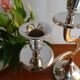 Candlestick 5 branches metal chrome design tree 46 cm