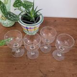 Set of 4 small stemmed glasses