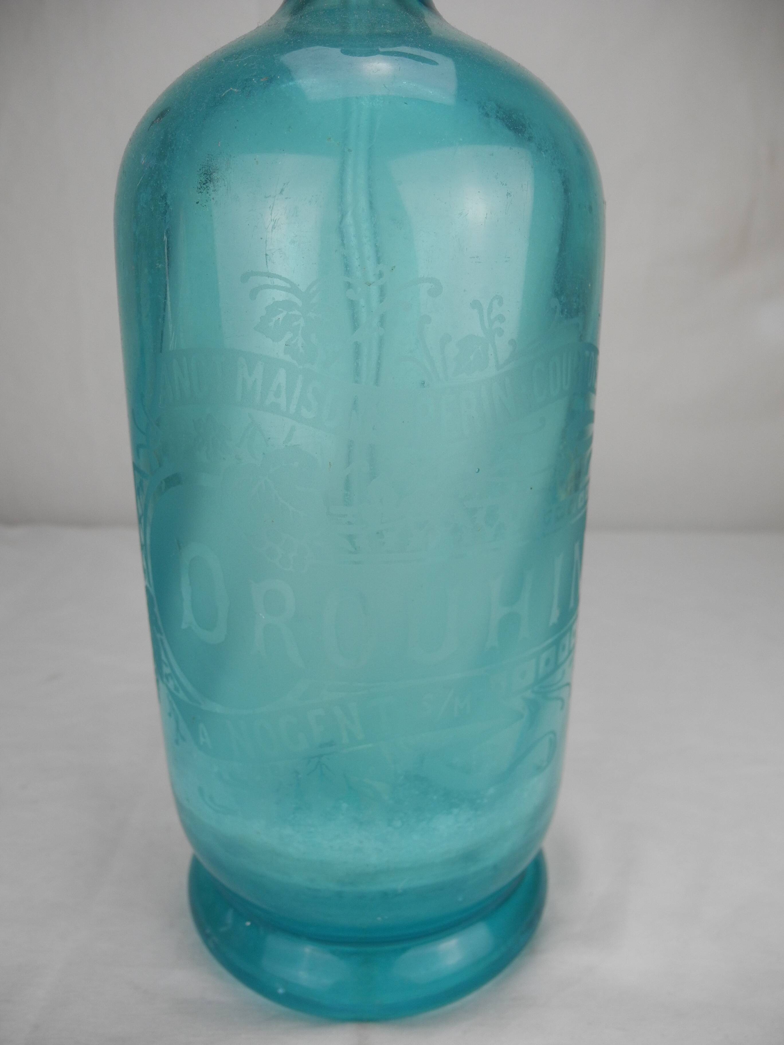 ancienne bouteille siphon eau seltz Drouhin antique french bottle