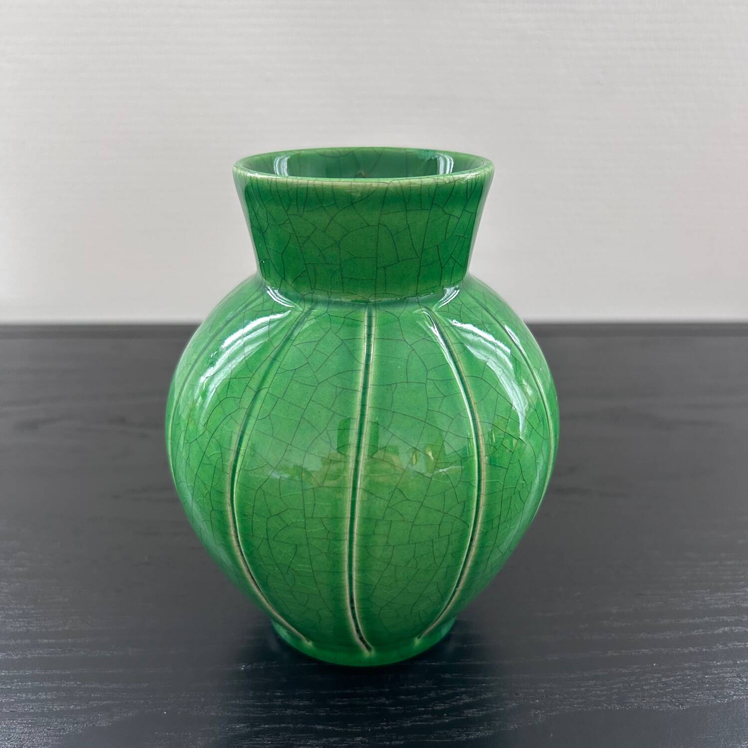 Cracked earthenware vase