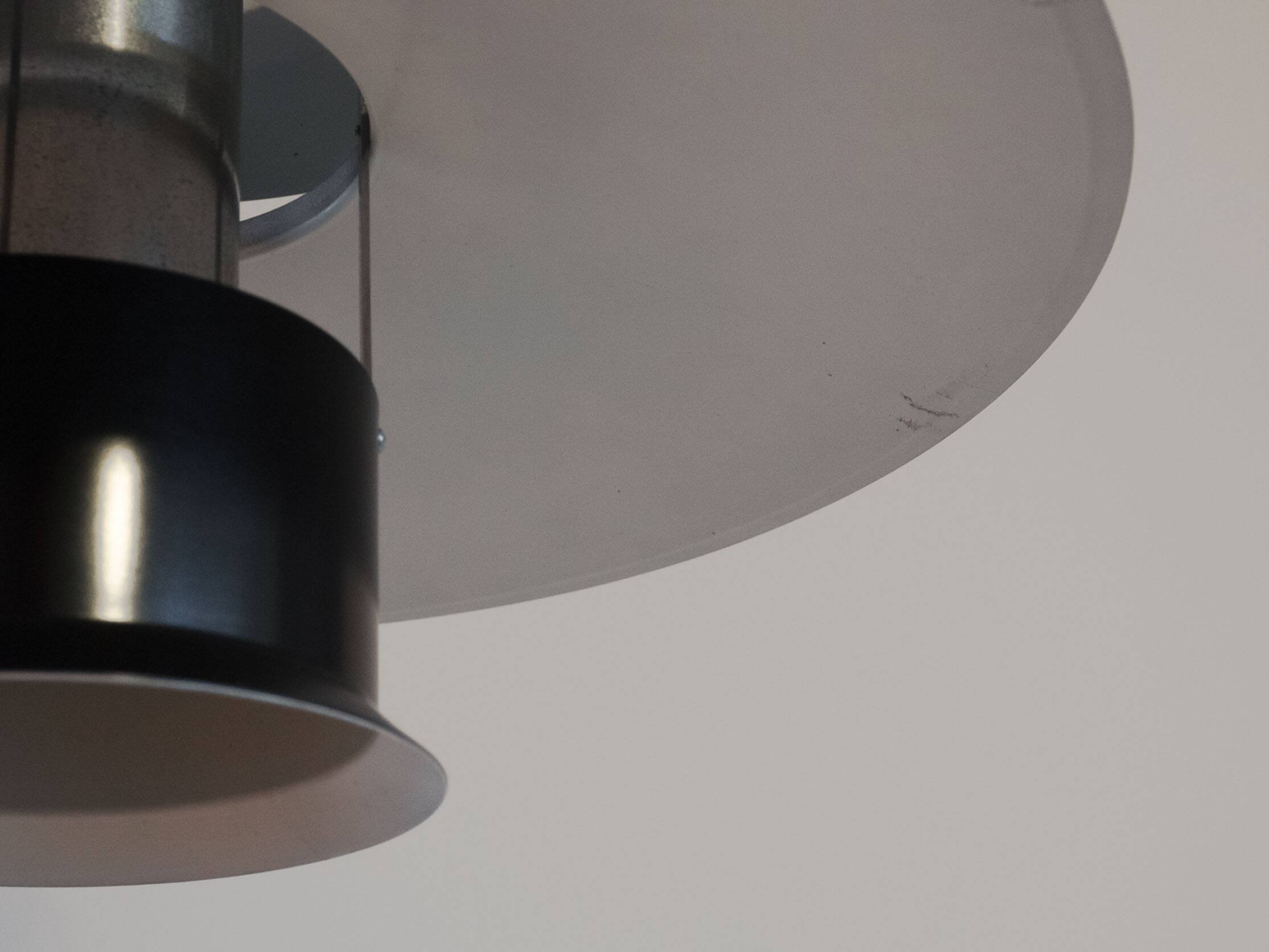 Vintage Danish black shell pendant lamp