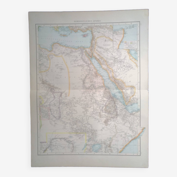 Une carte géographique issue Atlas Richard  Andrees  1887  Nordöstliches Afrika  Afrique du Nord