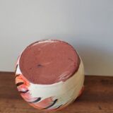 Vintage handmade ceramic carafe pitcher