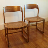 Pair of cannes chairs Baumann sleigh