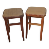Pair of vintage bistro stools made in Romania