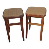 Paire de tabouret  made in roumania vintage bistrot