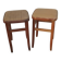 Pair of vintage bistro stools made in Romania