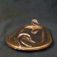 Rectangular dish in stainless steel louis style vintage swan head