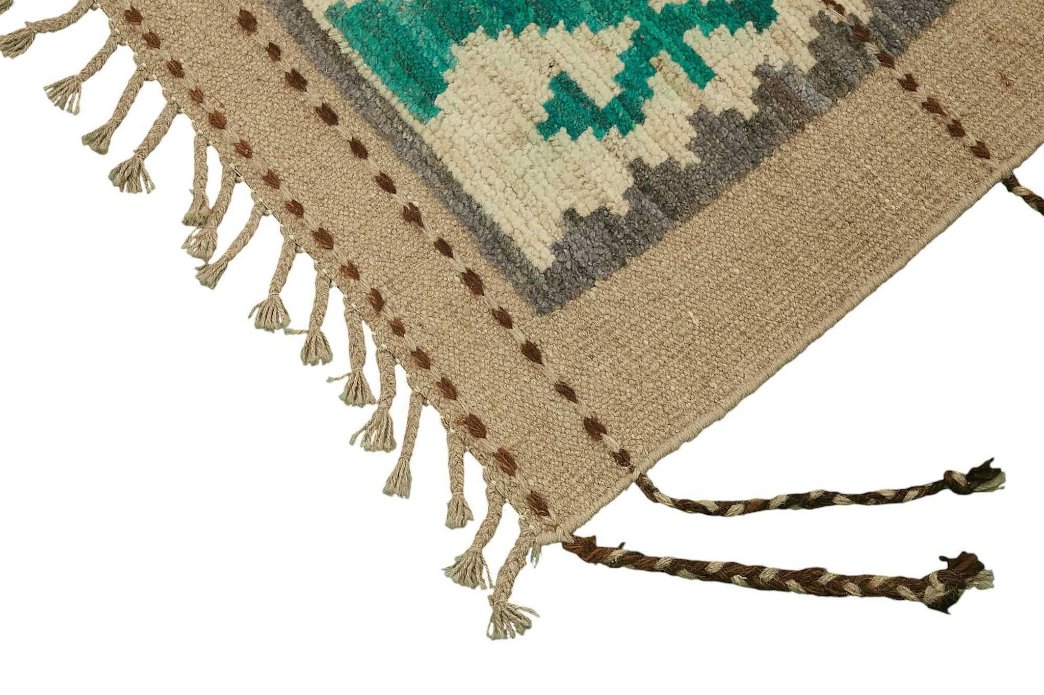 Hand-Knotted Turkish Contemporary 289 cm x 370 cm Beige Wool Carpet