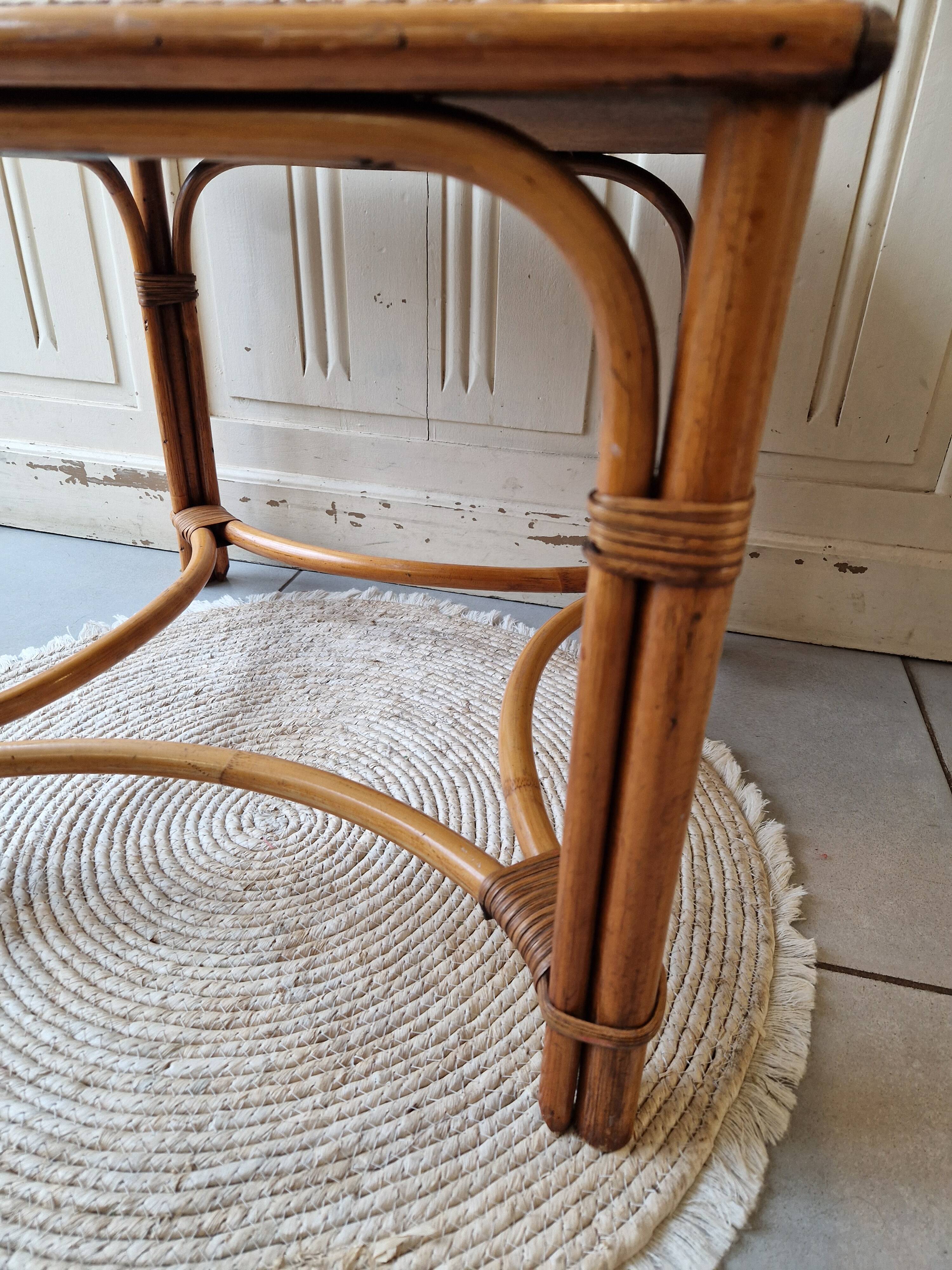 Rattan coffee table