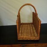 Wicker basket for log holder