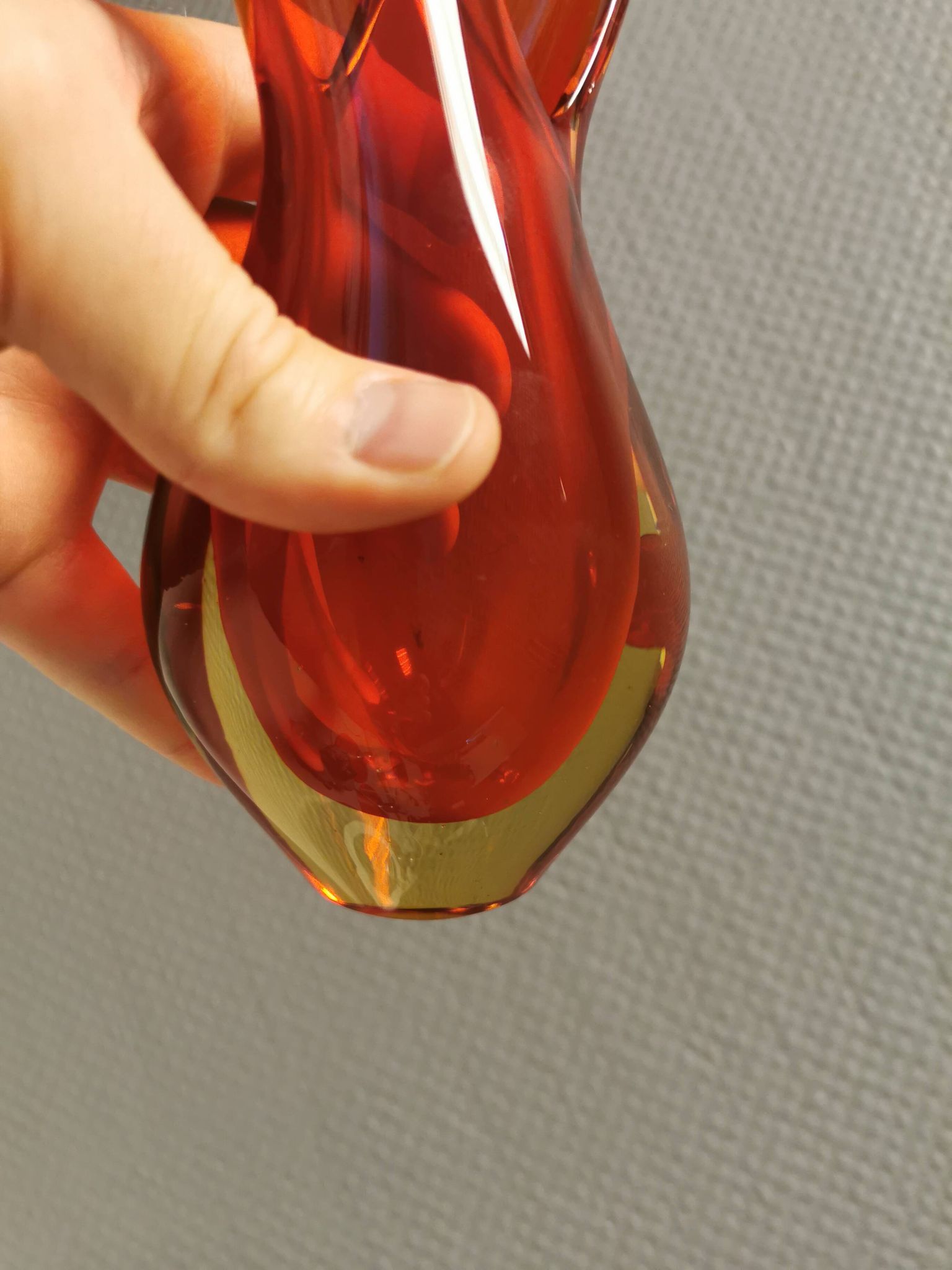Vase en verre de Murano par Flavio Poli années 1950