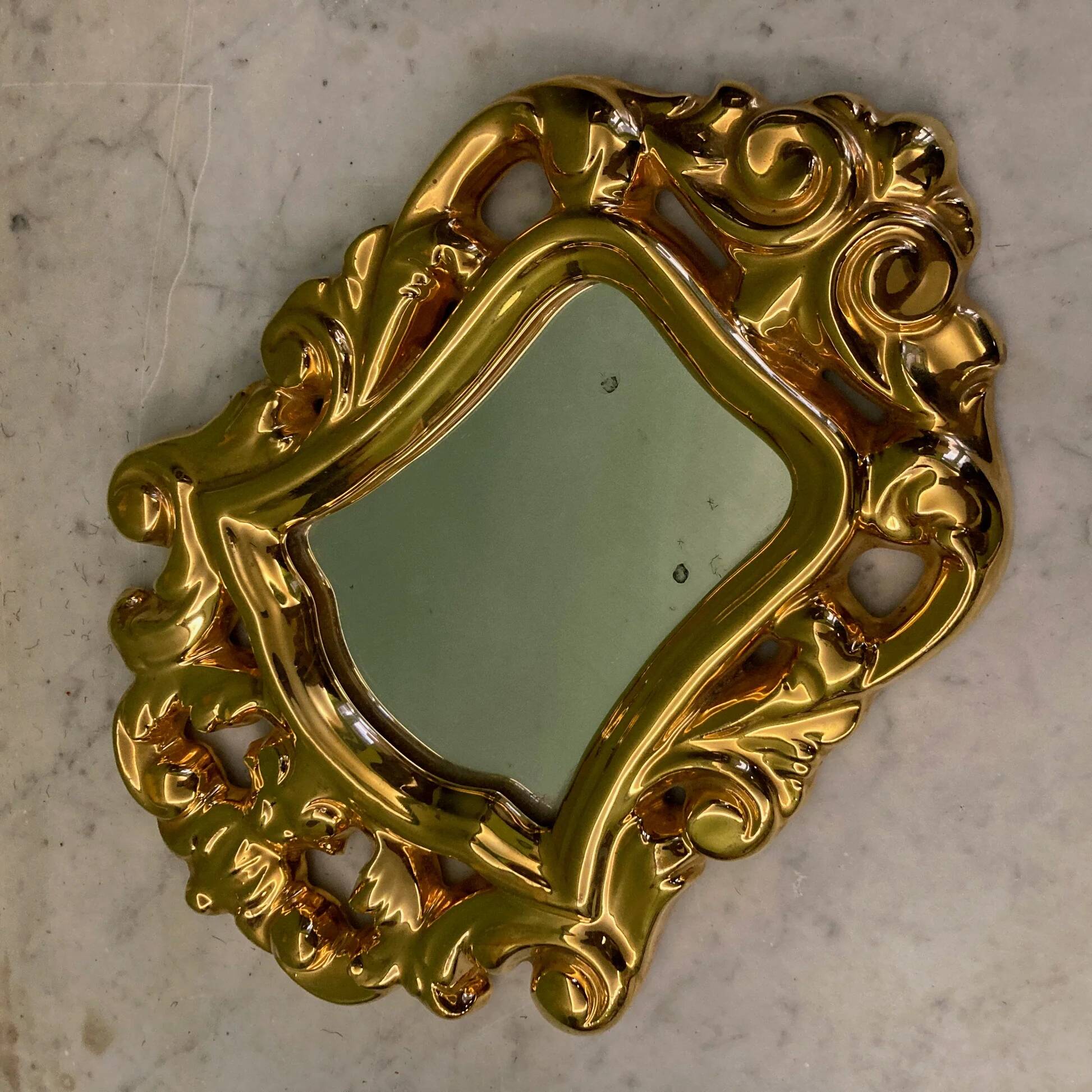 Lembo François | Golden ceramic mirror | MCM | Rocaille