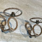 Paire d'appliques en corde d'Audoux Minet
