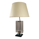 Lampe de table Att. Pietro Chiesa pour Fontana Arte en verre et laiton