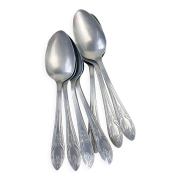 Ensemble de 7 cuillères à soupe vintage argenté Aluminonickel