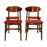Set of chairs in teak Danish 1960