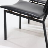 Set of 2 minimalist armchairs dutch design 1960s