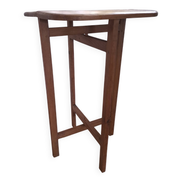 Folding wooden side table