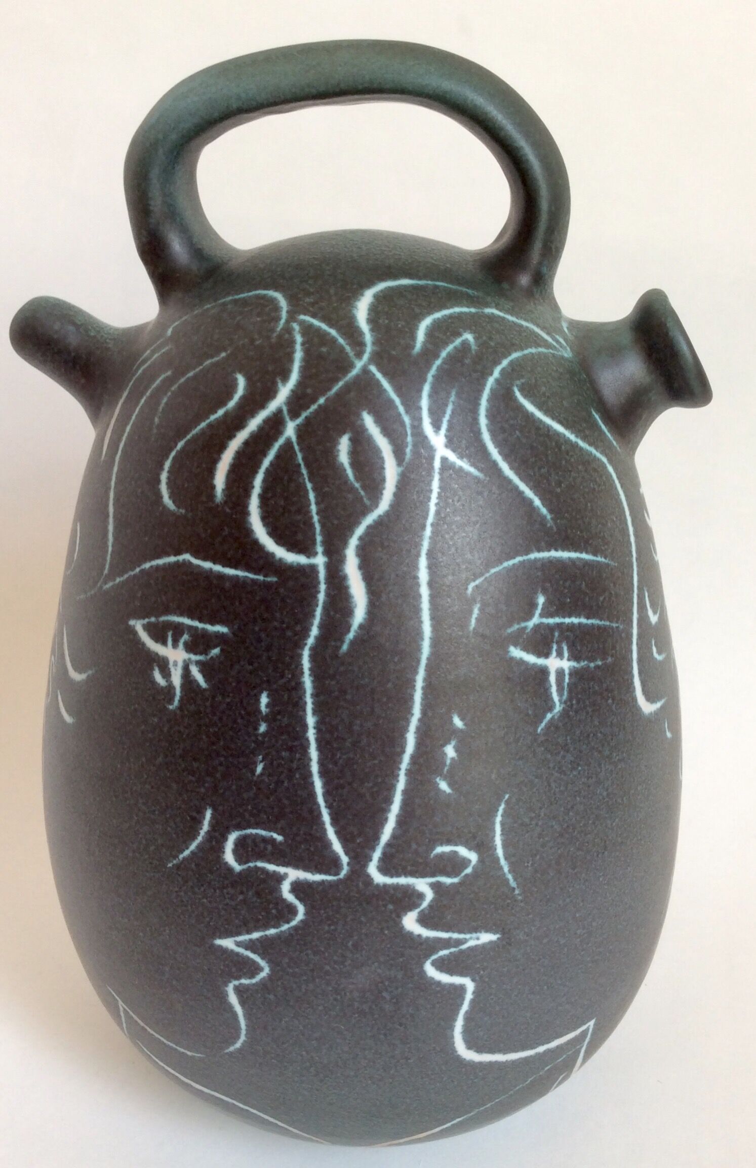Ceramic jug by J. Serra, Spain 70s