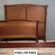Nancy School: Art Nouveau style bed, characterized by its curved lines