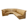 Vintage design leather curved modular sofa Rolf Benz