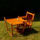 Chaise haute enfant bois vintage transformable table