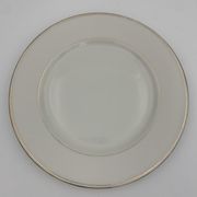 9 antique dessert plates white and gold porcelain from limoges william guerin - circa 1900