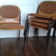 Lot of 5 vintage stackable chairs