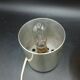 Old candle lamp perfume burner design 1970 in aluminum and pop art glass