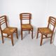 3 chaises style Pierre Cruege 1950