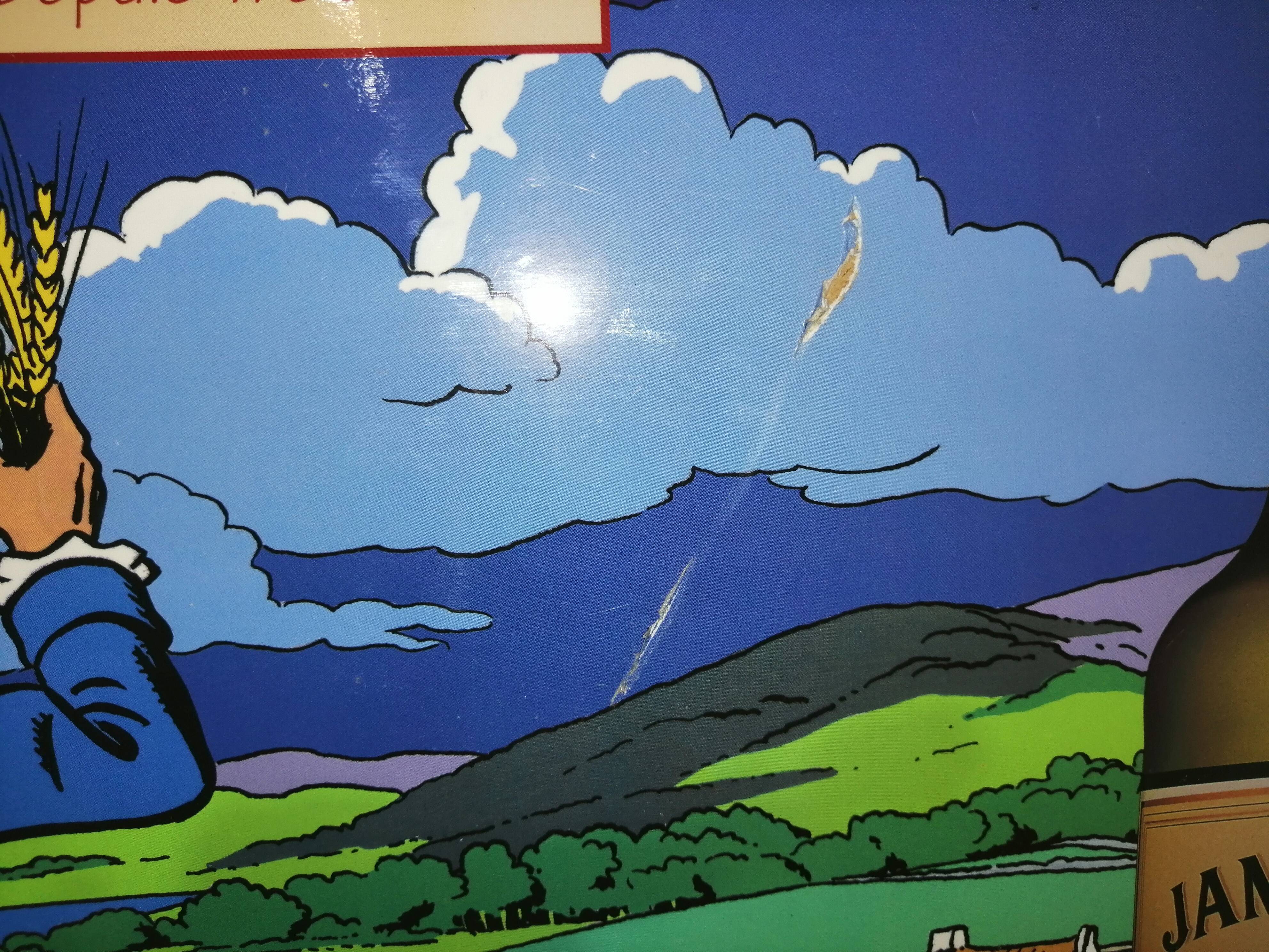 Vintage Jameson Ted Benoit wooden advertising plate