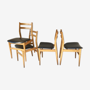 Set of 4 chairs vintage Scandinavian