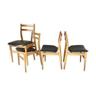 Set of 4 chairs vintage Scandinavian