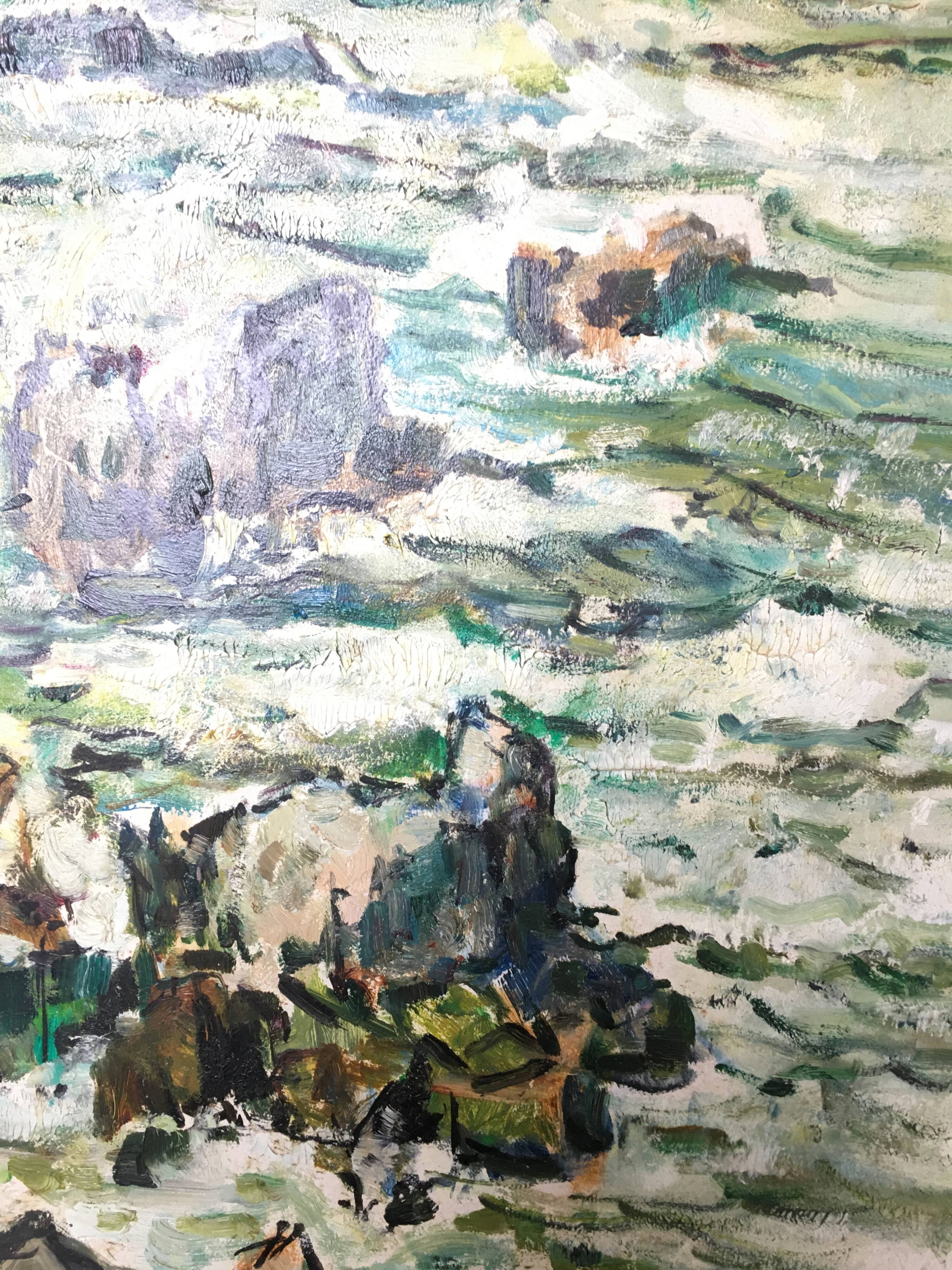 Painting Marine Rough seaside