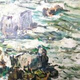 Painting Marine Rough seaside