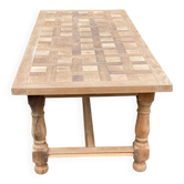 Table à manger de ferme rénovée en chêne massif 210cm 19ème