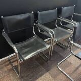 Set of 4 Armchairs in the style of Marcel Breuer – sled base