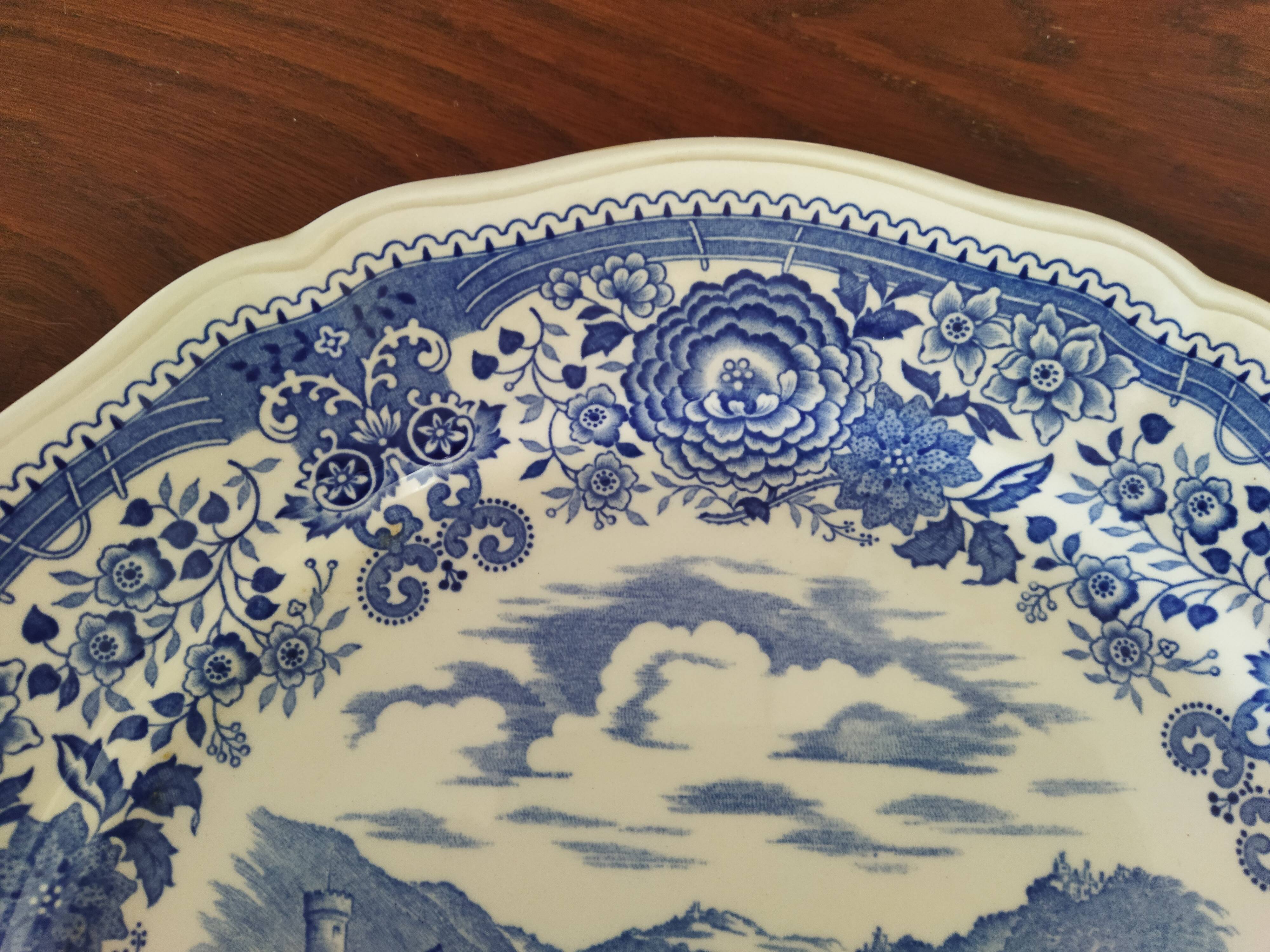 6 flat plates Burgenland blue Villeroy & Boch