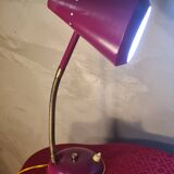 1960s fuchsia flexible desk lamp ok, 30x23 very pretty