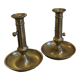 Vintage candlesticks with gilded brass pushers