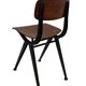 Vintage industrial children's chair, school chair, Dutch design