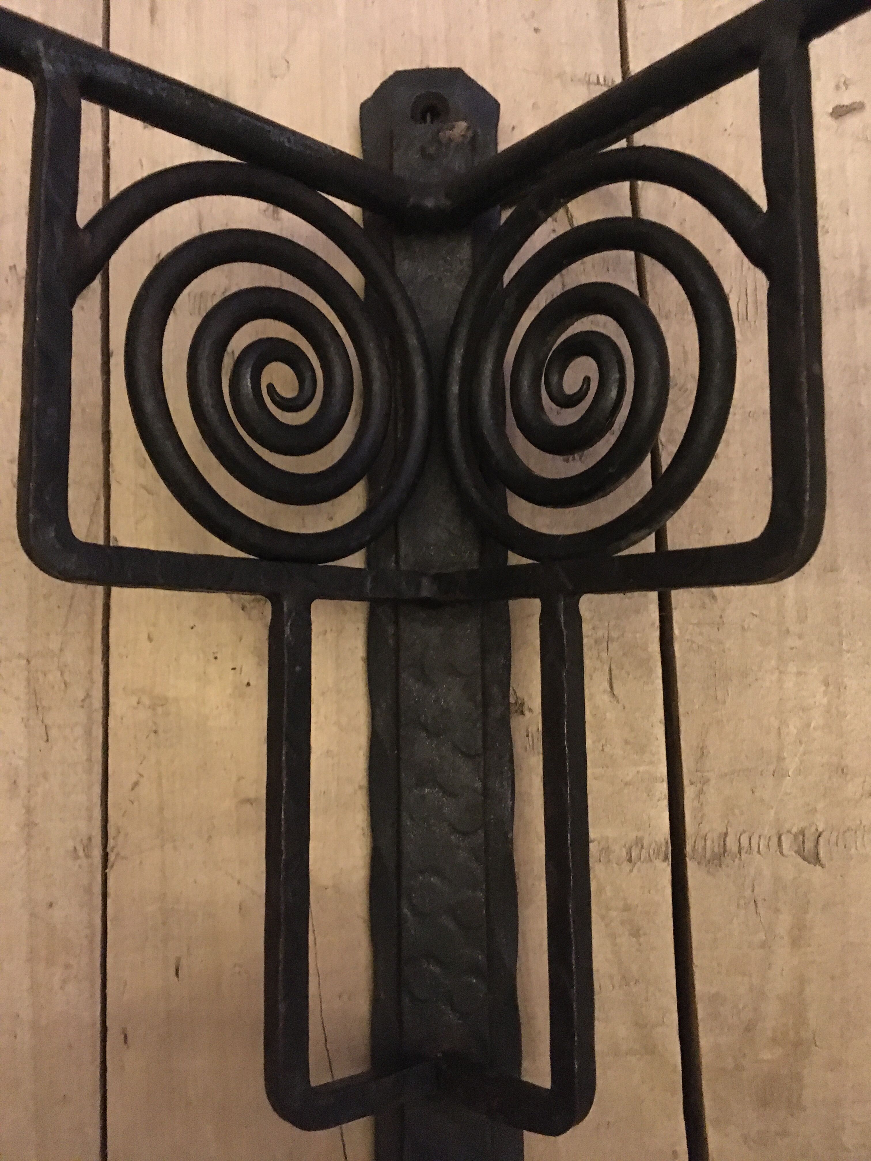 Wrought iron wall lamp