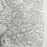 Old map of ancient Rome from 1928